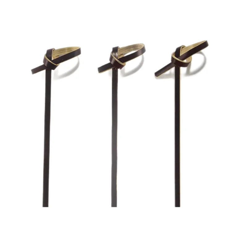 9cm knot shape red color bamboo skewer