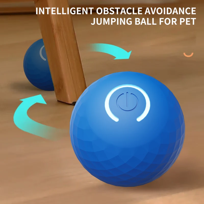 2024 New wn  Dog Smart Bouncing Ball Pet Training Dog Cat Interactive Self Moving Toy Automatic Rolling Dog Ball