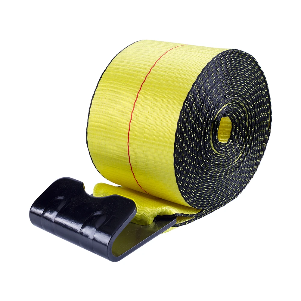 4inch Heavy Duty Custom tie down straps with Flat Hook For Truck Flat Bed Cargo Control