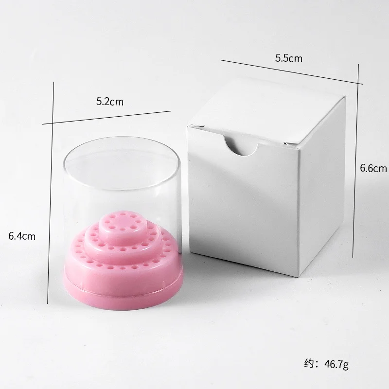 48 holes nail polishing pen head bits display box Manicure tools grinding head storage containers