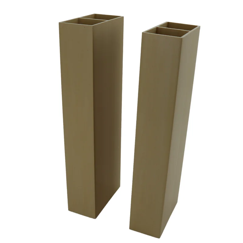 Foshan factory Interior Partition Decoration PVC Square Hollow Tubes Beams Wpc Timber Tube Column Ceiling Paneling