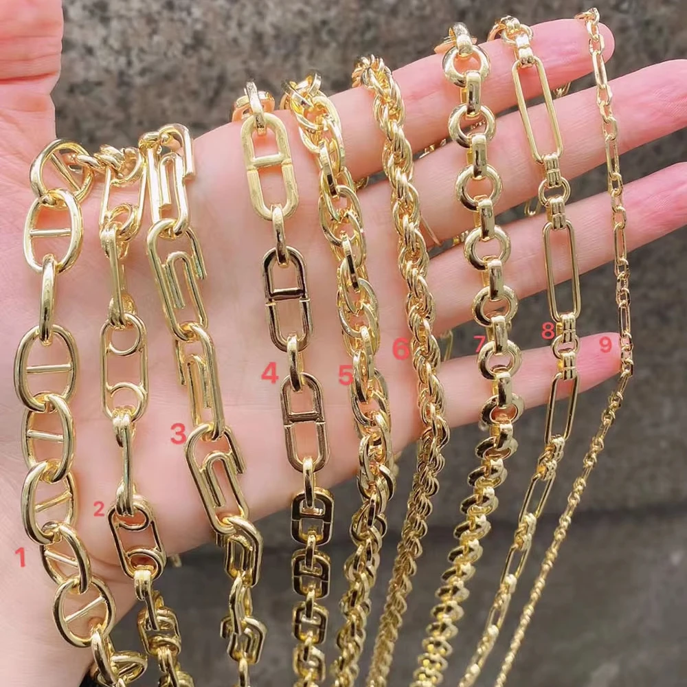 3x6 мм 4x11 5x14 DIY Изготовление ювелирных изделий 18K позолоченные скрепки звено бумажная цепочка для ожерелья браслеты