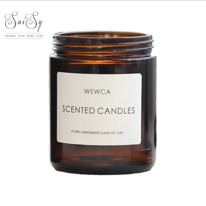 Коричневый держатель чашки DIY пустые стеклянные банки для свечей с