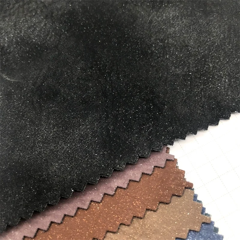 Soft Comfortable Fine Diamond effect vinyl shiny leather designer leather fabric high quality Faux Leather