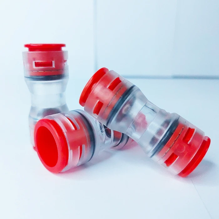 High quality FTTH Fiber Optic Microduct Connector Standard HDPE pipe fitting Microduct Push Fit Connector