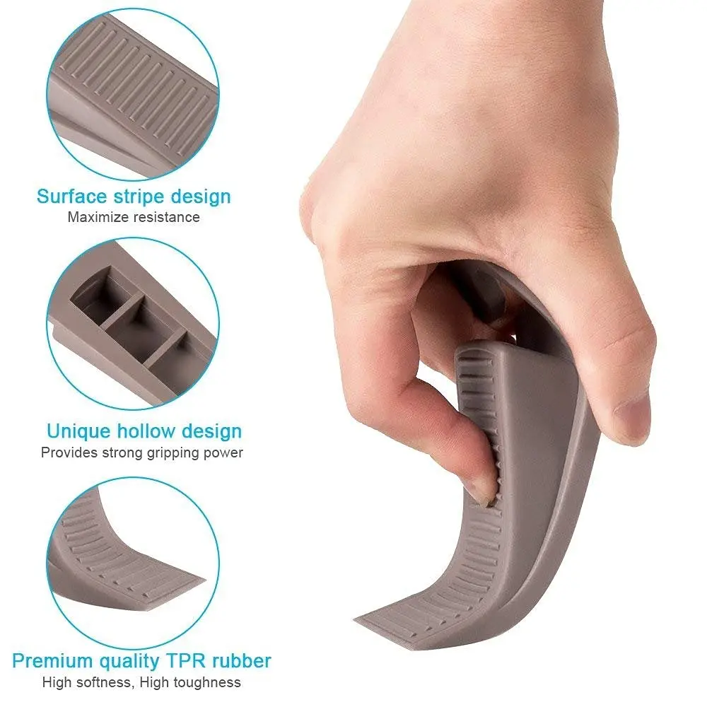 Non-Slip Door Rubber Stopper Baby Safety Wedge -Set of 2
