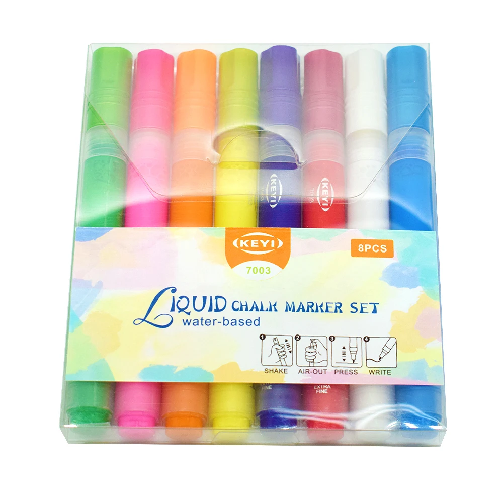 
liquid chalk marker set LED board pen painting marker for LED board, glass, window 