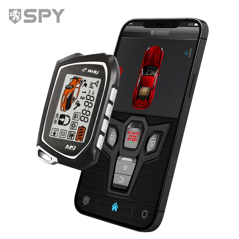 SPY Two-Way Universal Car Alarm System Keyless Remote Control Central Kit App Control Spy Remote Starter Secure Car Security
