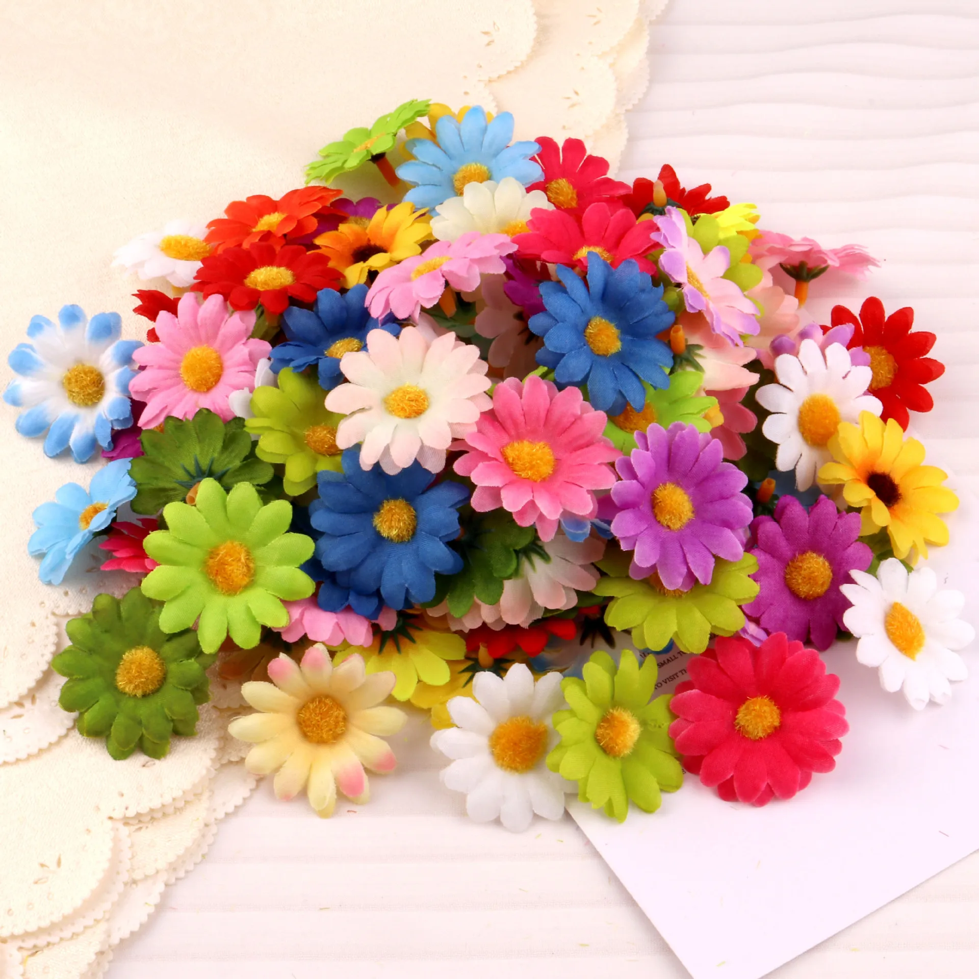 Artificial Silk Flower Gerbera Sunflower Chrysanthemum DIY Wreath Accessories Home Wedding Decoration