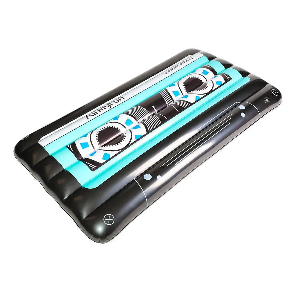 Inflatable Cassette tape pool Float Hiphop old school style water float toys Tape float party toys