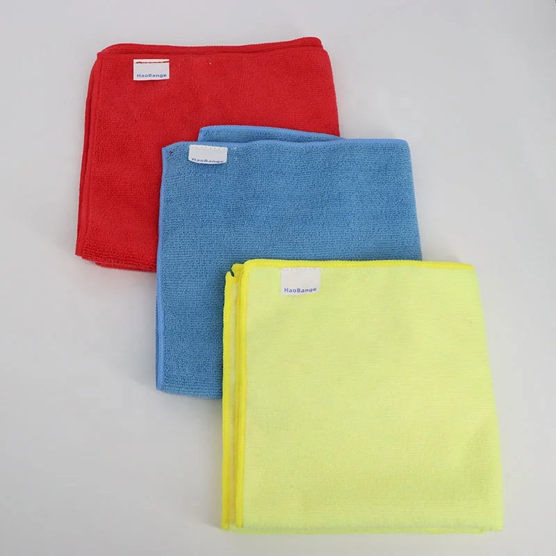 Haobange Cleaning rags microfiber cleaning cloth kitchen towel custom logo for car,household