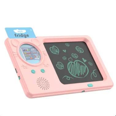 224 Sight Word Education Learning Machine Toy Montessori Drawing Board LCD Writing Tablet Baby Talking Flash Card with 112 Card