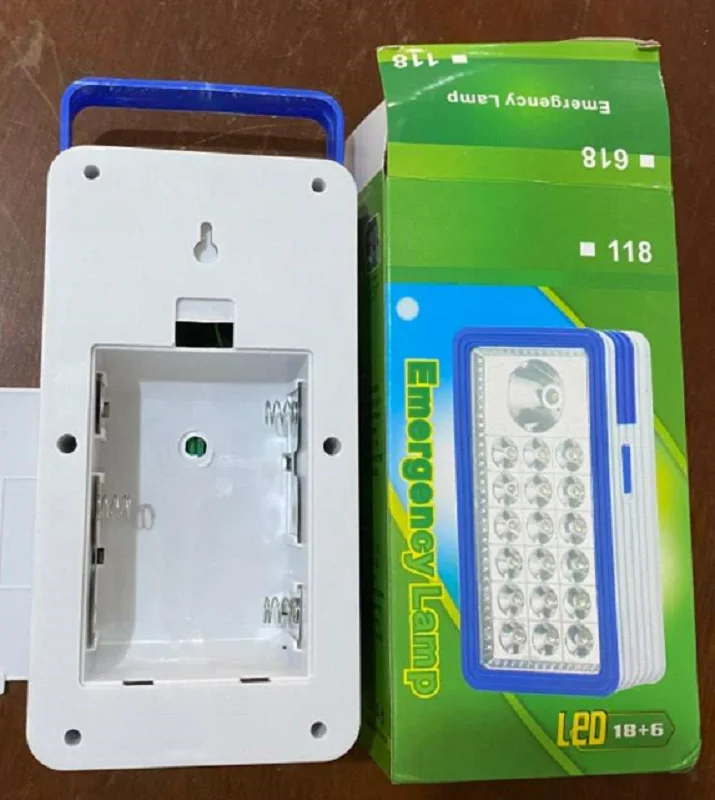 Недорогая светодиодная аварийная лампа с аккумулятором 3D 1 Вт 6SMD 18SMD
