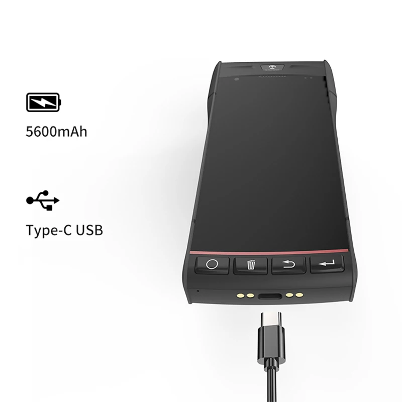 Blovedream S60 4G Handheld Android PDA with Thermal Sticker Printer Support 1D 2D Barcode Scanning Lottery Food Ordering