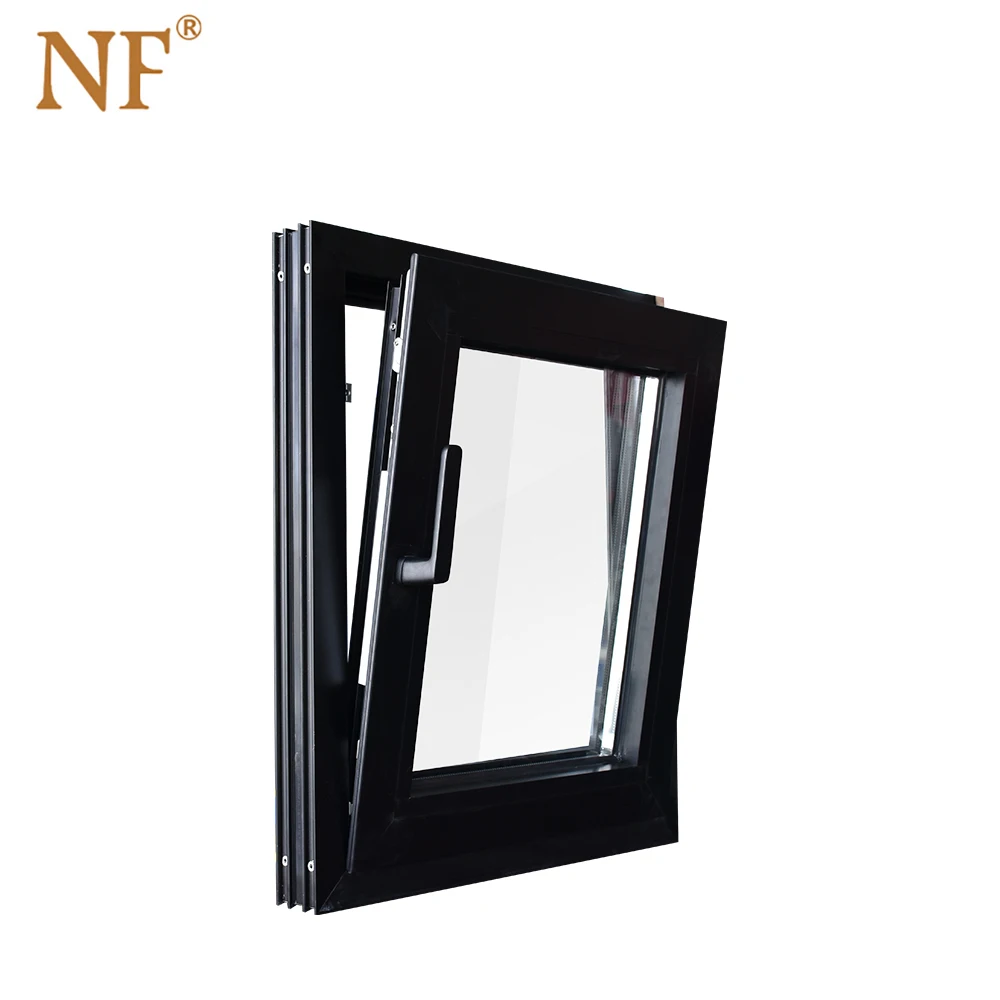 Aluminum frame aluminium lean opening tilt window