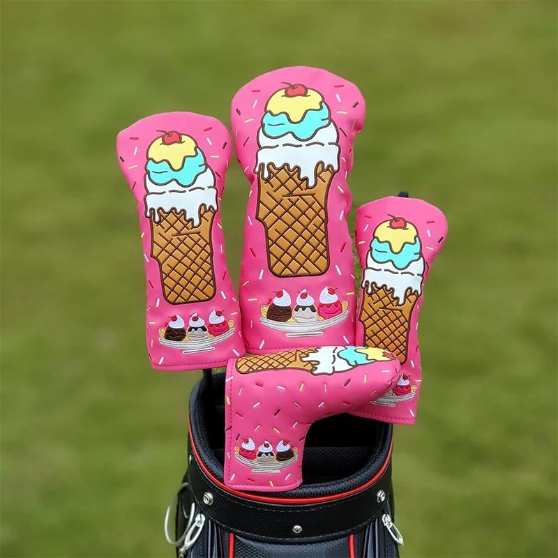 Teddy Bear Style Golf Head Covers Set for Golf Enthusiasts