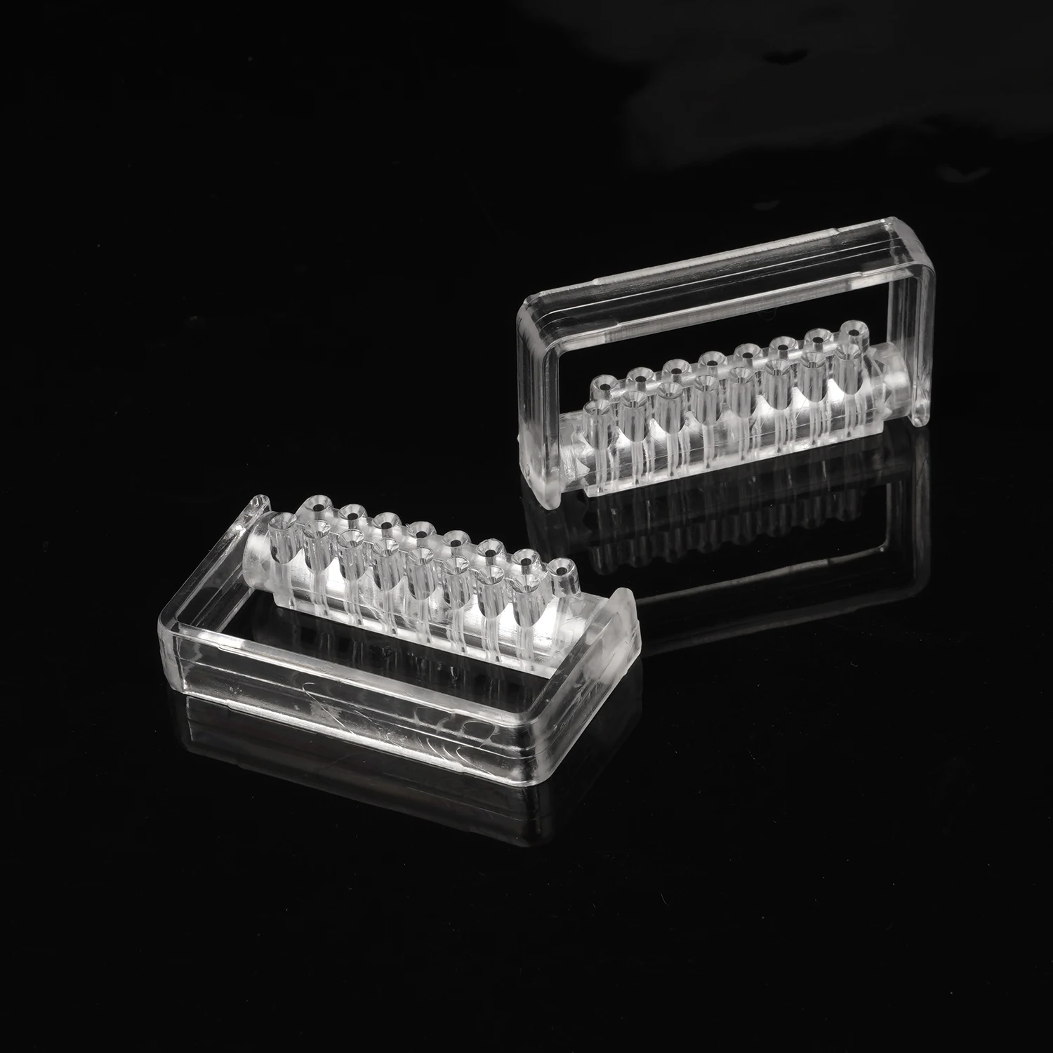 16-Holes Clear Dental Bur Holder Autoclavable Plastic Rack Stand Frame Holder Dispenser