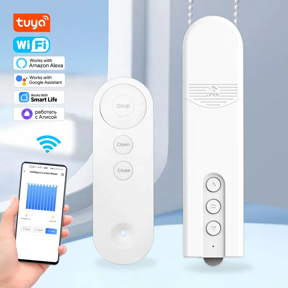 Zigbee/WiFi смарт-комплект жалюзи мотор Tuya умные Мотор Интеллектуальный умный рулевой затвор моторизованный роликовый