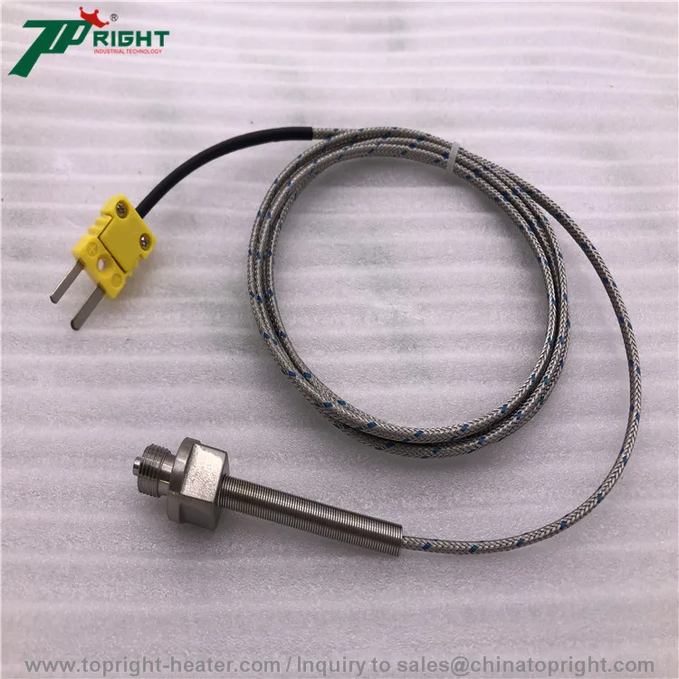 M6/M8 Screw K type thermocouple Temperature Detector 3 Wires Cable for Boiler Oven Temperature Controller