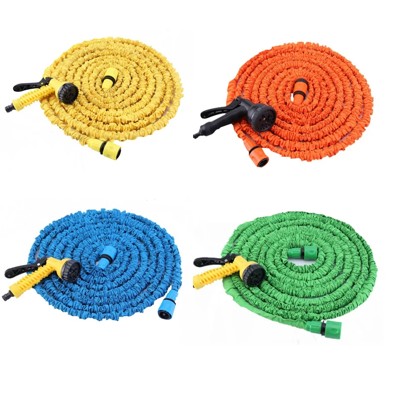 High Pressure 100Ft 125Ft 150Ft 175Ft 200Ft 1 Inch Pipe Set Sprayer Adjustable Expandable Flexible Water Magic Garden Hose