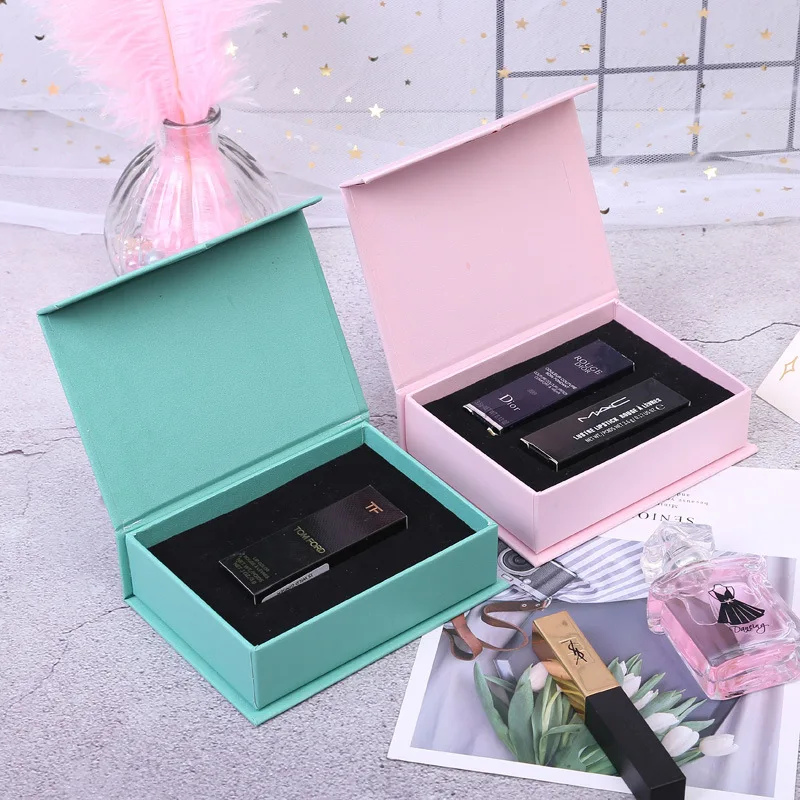 custom black flap paper rigid perfume gift packaging magnet box