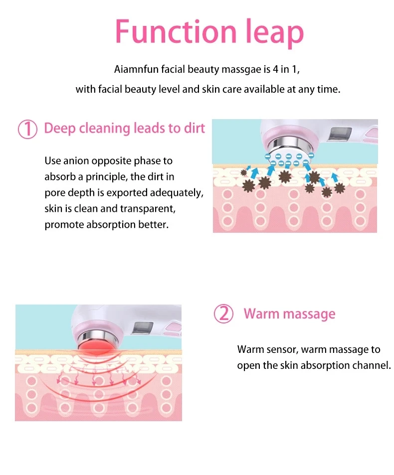 High Frequency Facial Machines,Multifunction Facial Massager Skin Tightening Facial Device LED