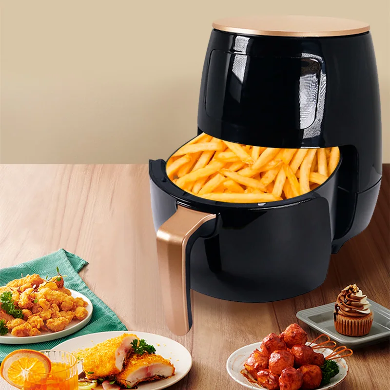Безмасляная плита 220 В, многофункциональная Умная Автоматическая фритюрница с антипригарной корзиной для жарки
