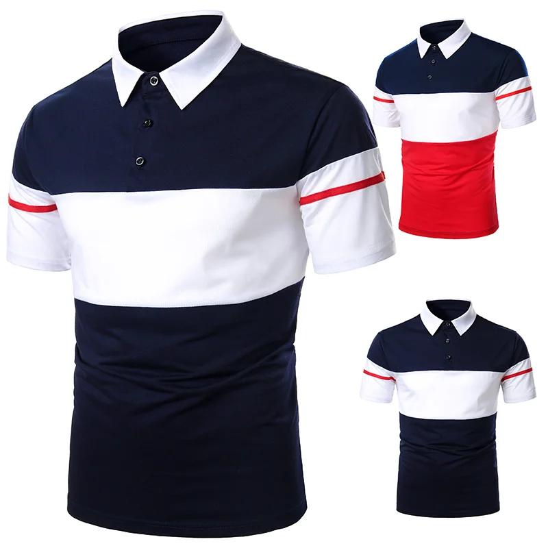 Men Comfortable Breathable Summer Short Sleeve Adult High Quality Polo Shirt Plain Color T-Shirt Wholesale