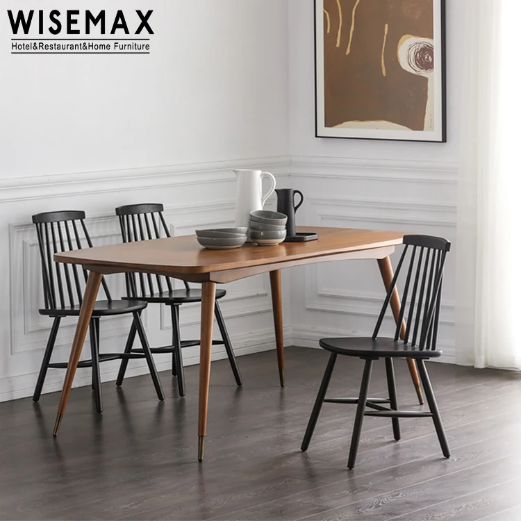 WISEMAX FURNITURE Wholesale wood chair furniture Modern solid wood designs cafe chairs for restaurant
