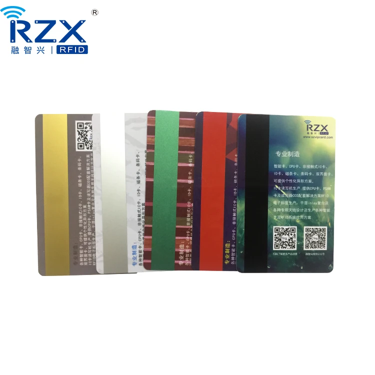 Fancy Signature Panel Encoding HICO PVC Business Magnetic Card with Barcode Printing