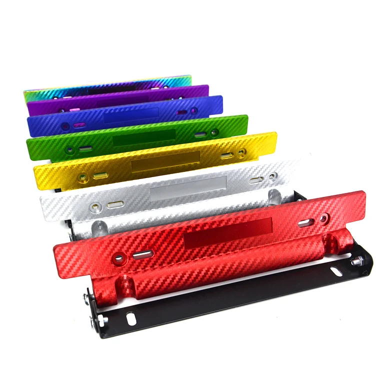 Adjustable License Plate Frame For Universal Car 100% Carbon Fiber Number Car Racing License Plate Frame Holder