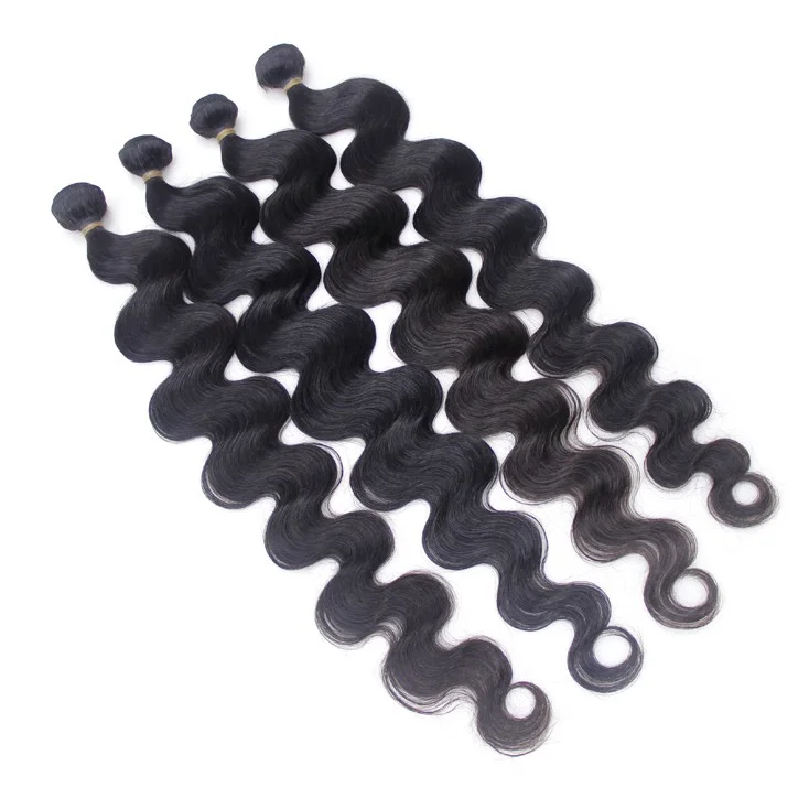 8 to 30 inch Length and Yes Virgin Hair bundles with closure, 100% Virgin Brazilian Human hair, Body Wave Remy hair extensions