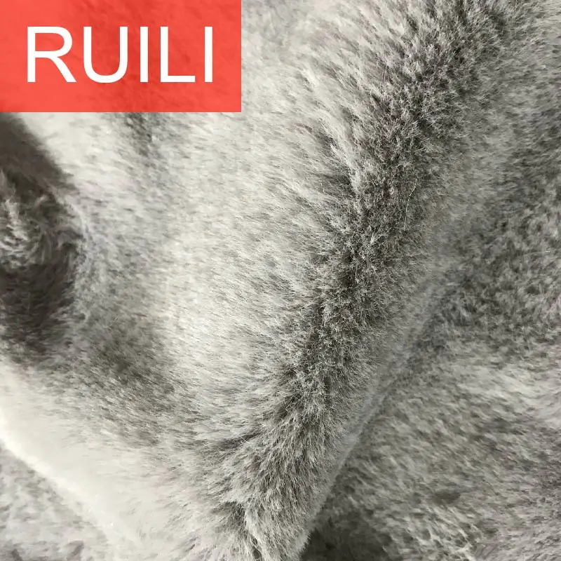 100% polyester fake rabbit fur fabric artificial fur plush fabric for vest