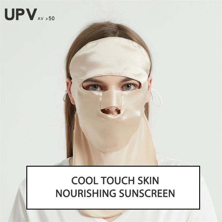 New Arrivals Private Label Full Face Neck Protector with Uv Protection Natural Ice Silk Full Face Mask
