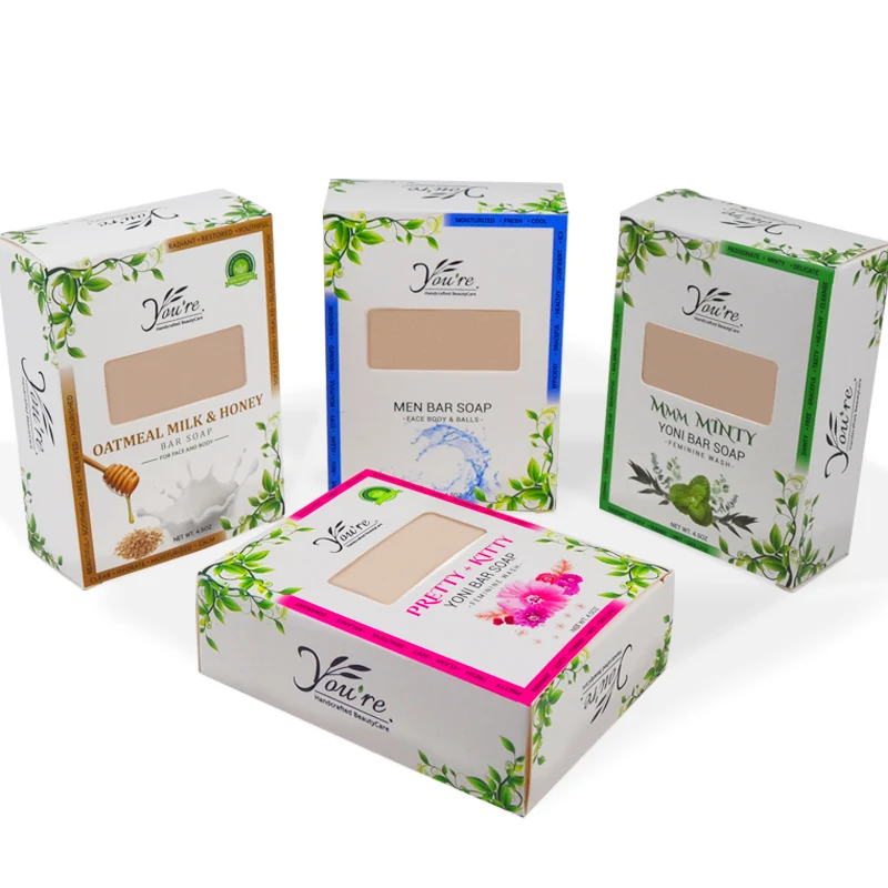 Sencai novel design soap rose flower bouquet gift box  soap boxes with window bar soap packaging box