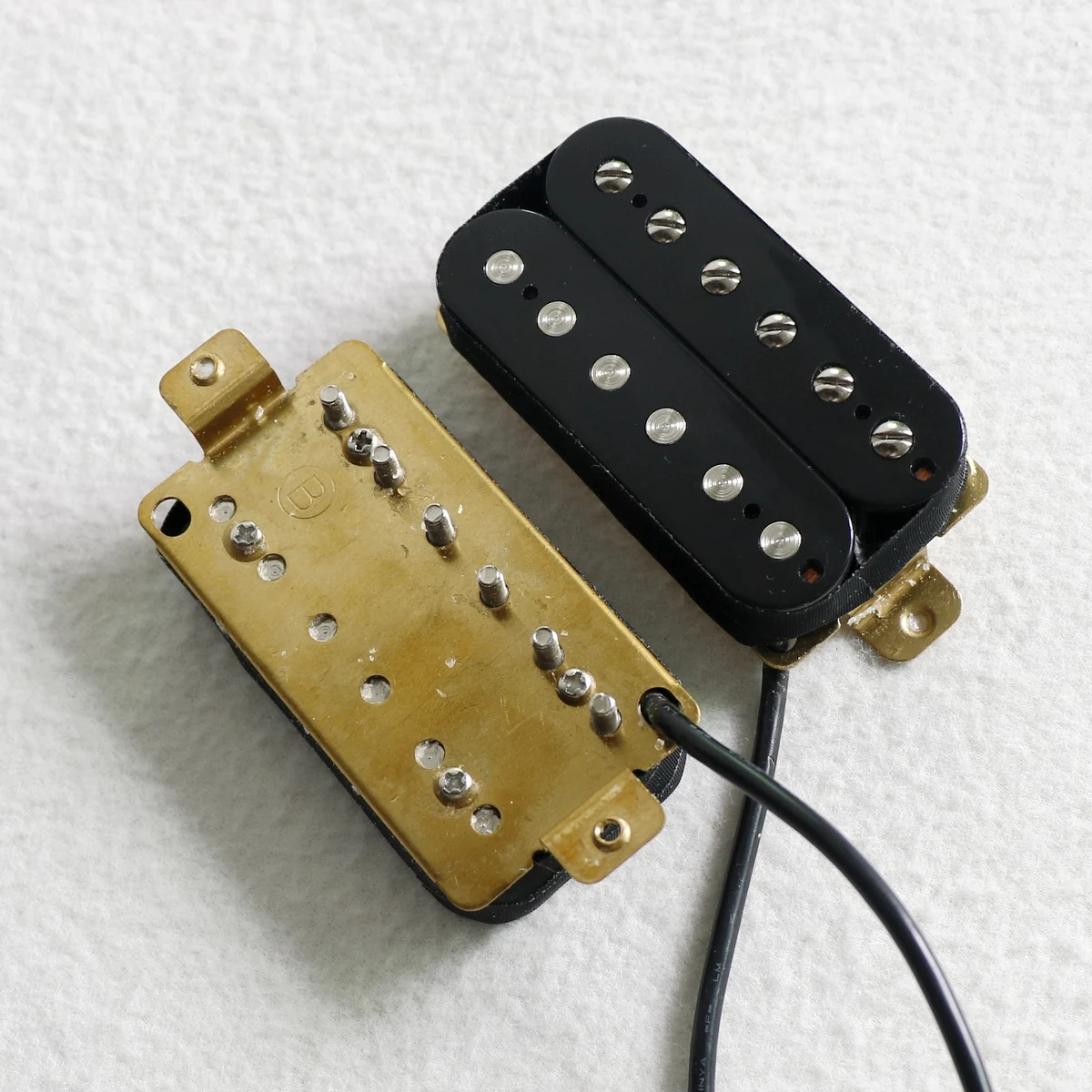 Качество 1 комплект OEM AlNiCo 2 черный цвет гитара хамбакер Пикап с разделительной проволокой для продажи