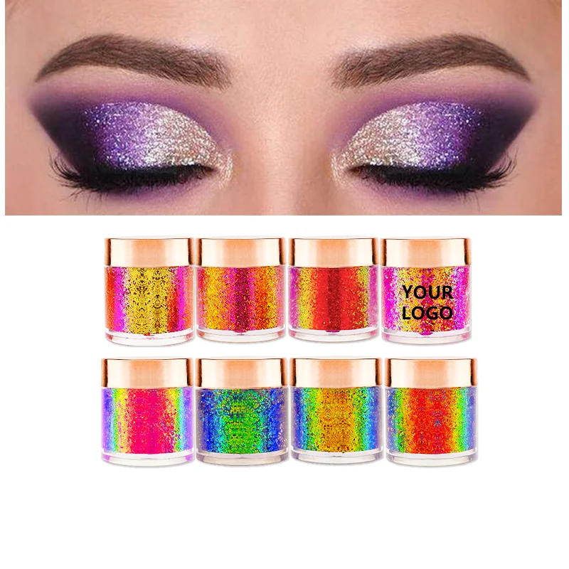 8 color  Logo-free eyeshadow Chameleon shimmering powder Glitter International Cosmetics