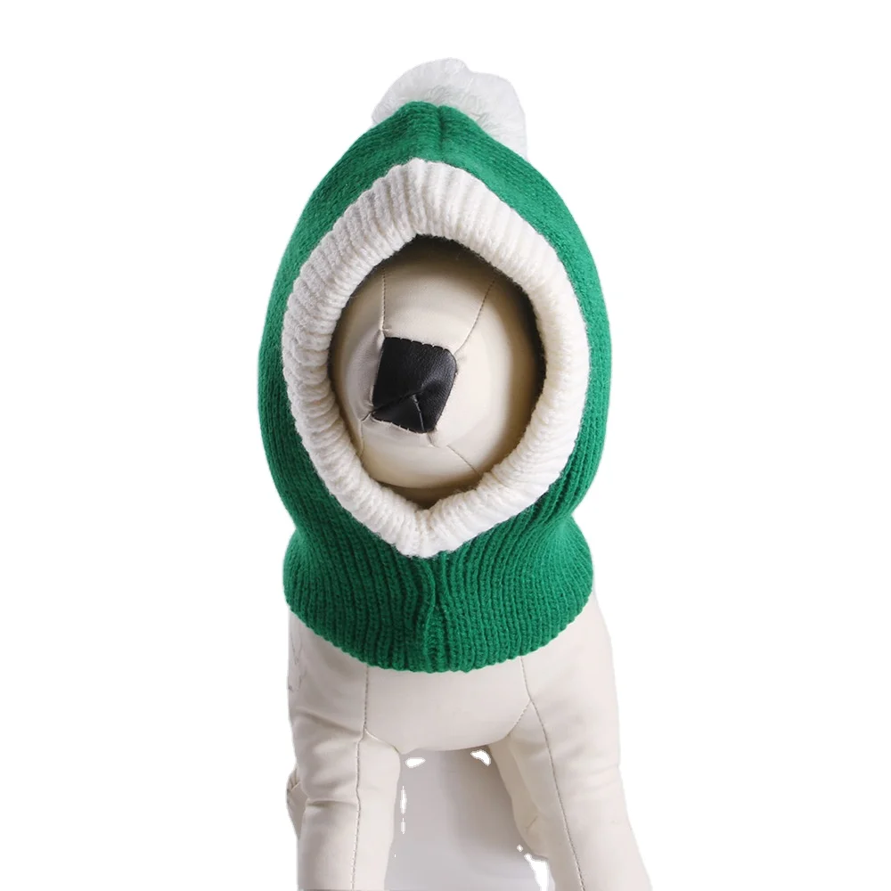 Christmas Santa hat for dog Pet Cap Neck and Ear Warmer Hood Quiet Ears Dog Ear Muffs Noise Protection Warm Winter Dog Santa ha