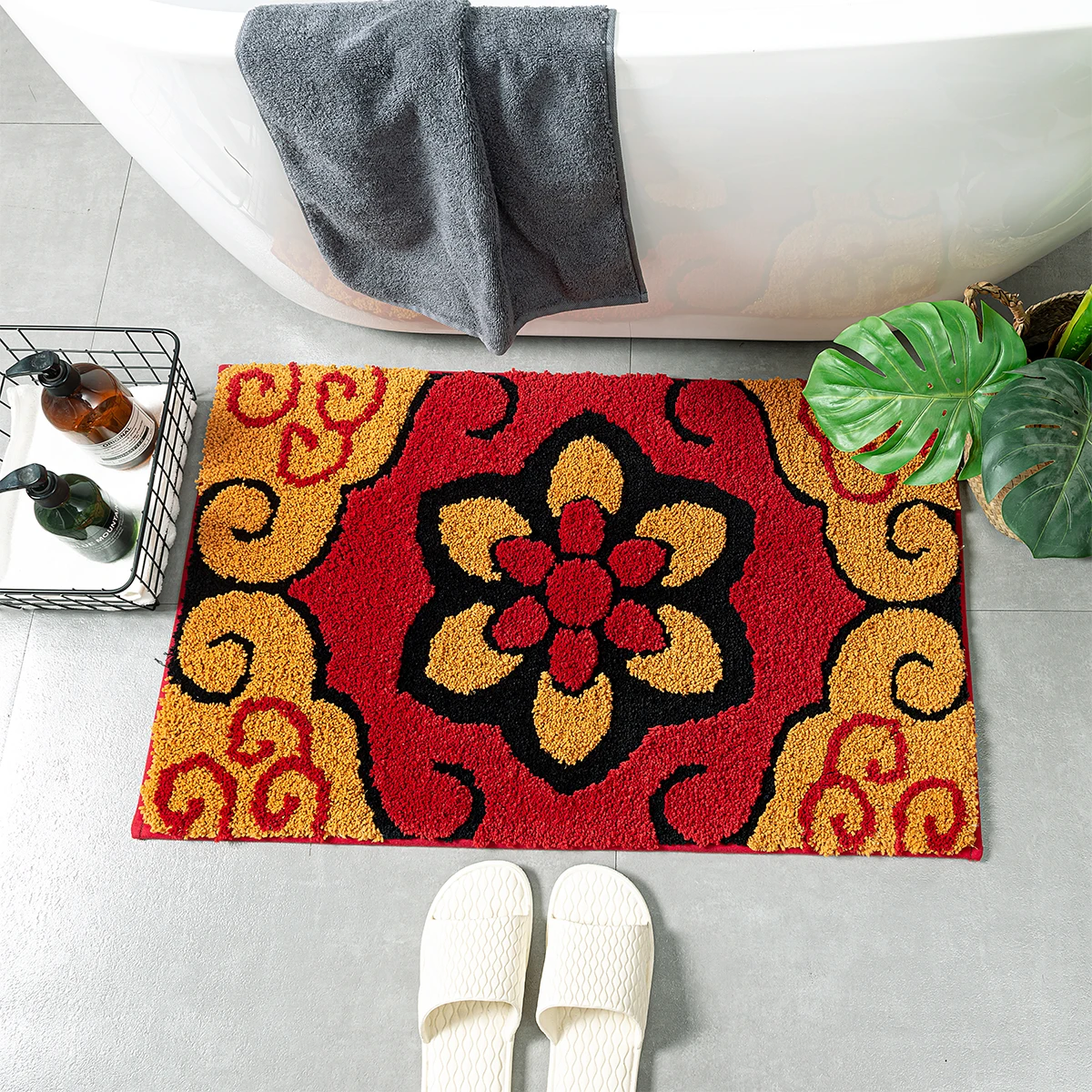 Анти-скользящий коврик для ванной, абсорбирующий, нескользящий коврик для ванной