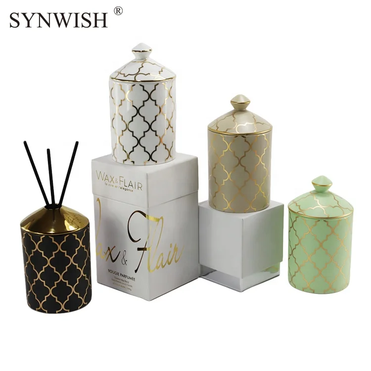 Synwish Oem роскошная индивидуальная переводная картинка радужная банка для свечей роскошные сосуды с
