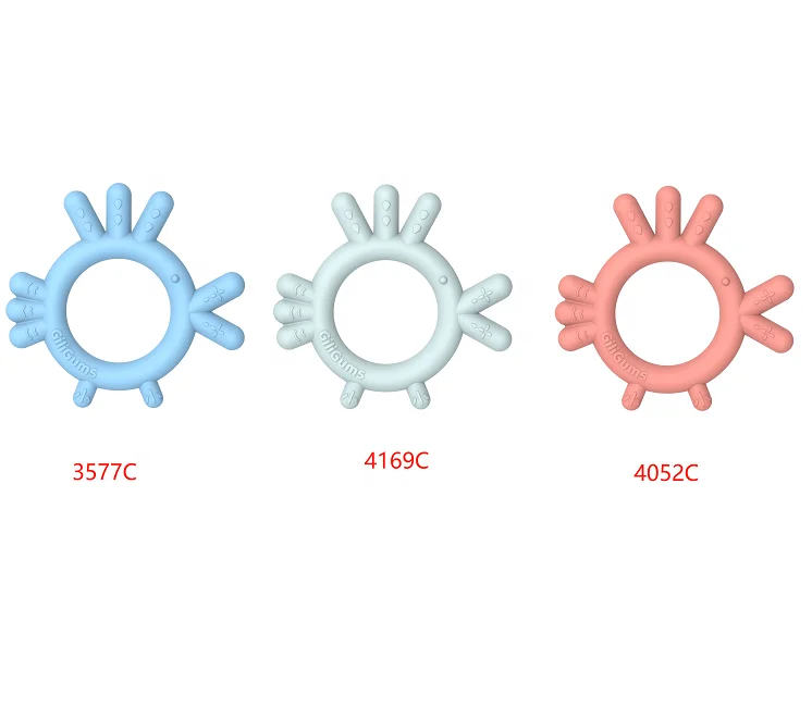 Logo Custom 100% Food Grade Chewable baby toys baby teething toys Silicone Baby Teether For Pacifier Toys