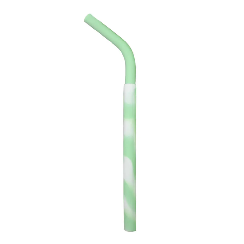Wholesale Long Slender Foldable Rubber Straw Soft Silicone Straw