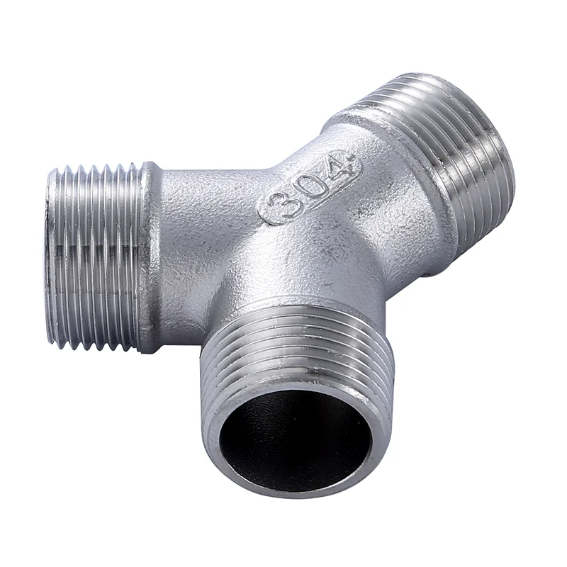 Stainless Steel Diagonal Tee Y-Type Outer Wire Plumbing Fittings Plumbing Fittings Threaded Diverter Adapter