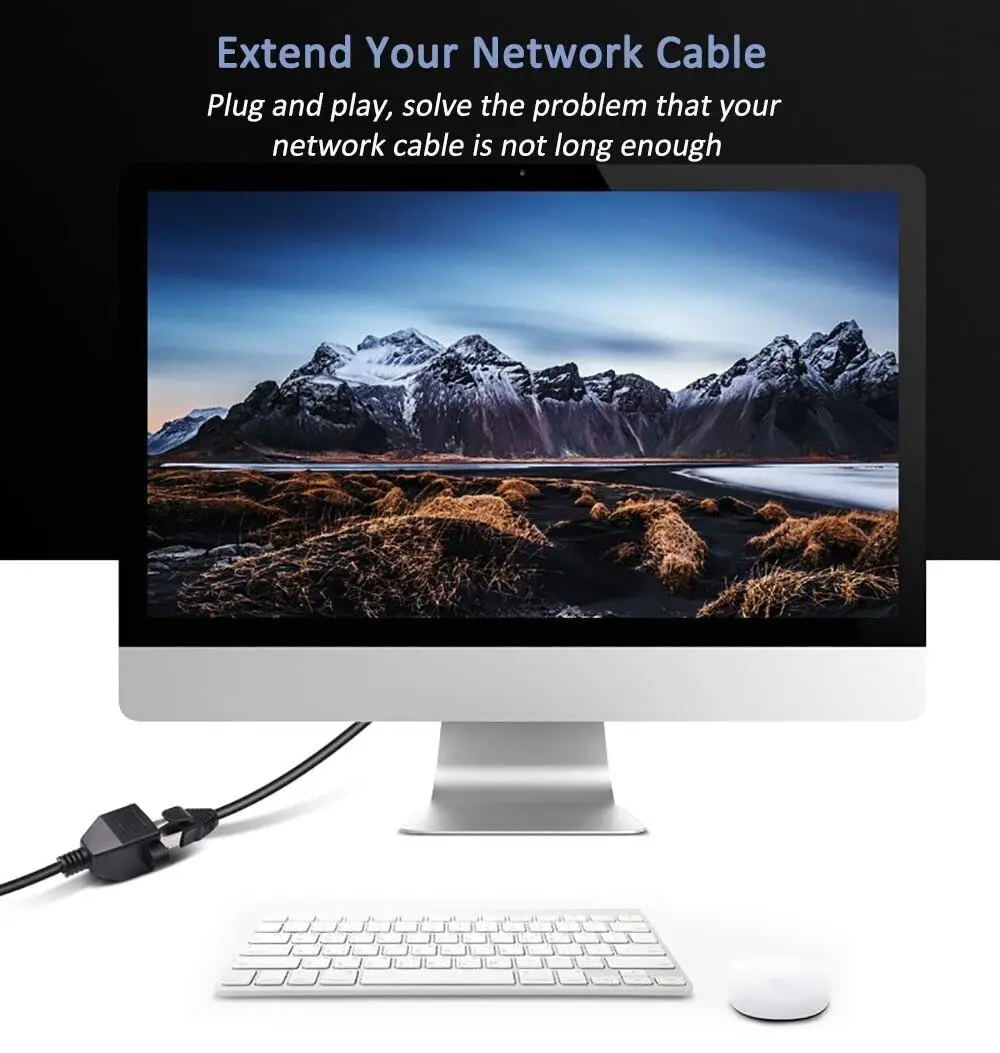 Ethernet Extension Cable Cat6 LAN Cable Extender Cat 6 RJ45 Network Patch Cord Male to Female Connector