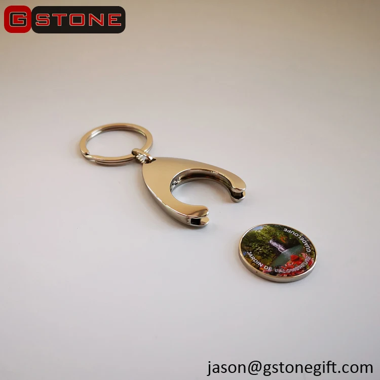 Custom Logo Souvenir Gift Shopping Token Key Rings UK Shopping Token Key Rings Shopping Trolley Coin
