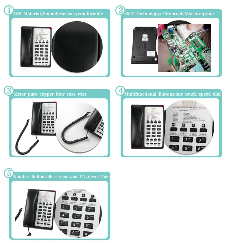 OBT-8901 Customizable  Business IP Landline Telephone Corded Telephones with Good Price Used For Hotel Apartment Home Office