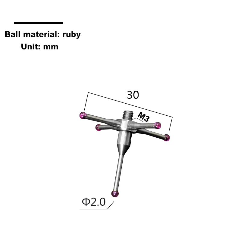 Hot selling center styli A 5000 7629 3626 non standard custom cmm M2 M3 star styli