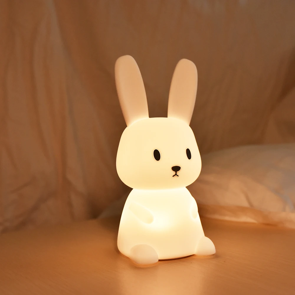 Silicone Rabbit  Night Light Lamps Kids Bunny Night Light