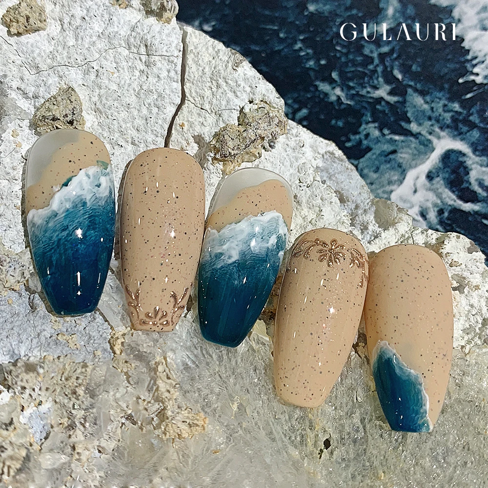 Gulauri Non-Toxic Nail Polish Easy Soak Off Nail Gel Polish Quick Dry Sugar Sand Nail Polish