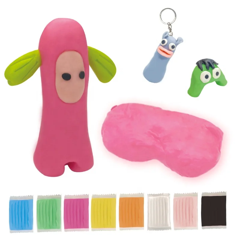 Microwaveable Polymer Clay Charms DIY Craft kits Slime art Oven Bake Clay Polymer Clay Charm Pendant Key Rings